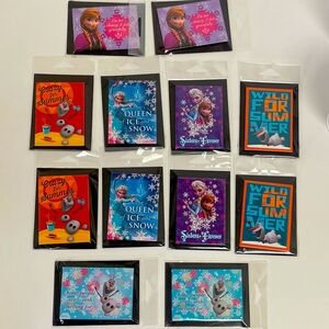 Frozen Themed magnetic cards set of 12